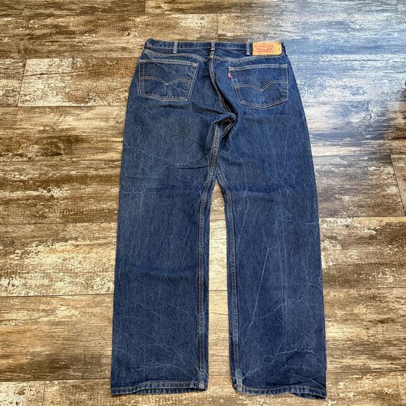 Levis 501 Jeans Mens 42x36 Straight Leg‎ Button Fly Classic Vintage Denim Work - Picture 6 of 11